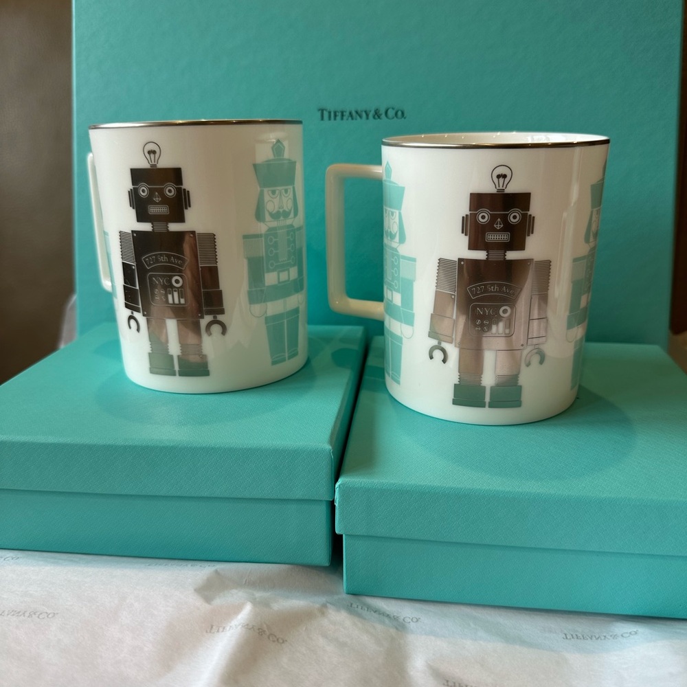 Robot holiday mug set, Tiffany & Co